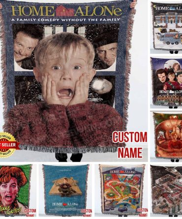 Custom Home Alone Movie Blanket – Cozy Holiday Gift With Your Name – Best Seller!