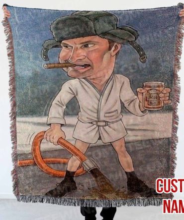Custom Name Funny Blanket – Unique Personalized Gift With Cartoon Design