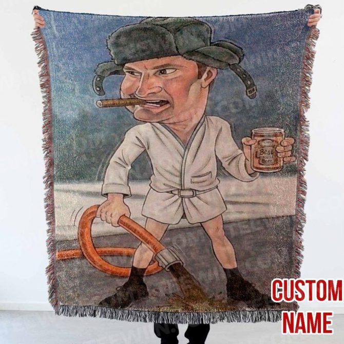 Custom Name Funny Blanket – Unique Personalized Gift With Cartoon Design