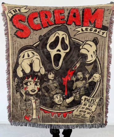 Cozy Horror Movie Throw Blanket - Scream Legacy Design - Perfect Gift For Fans
