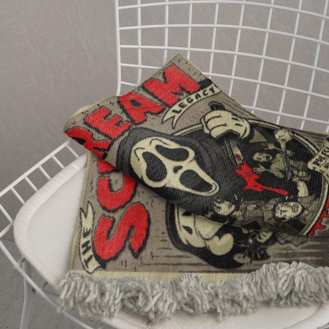 Cozy Horror Movie Throw Blanket - Scream Legacy Design - Perfect Gift For Fans - Image 2