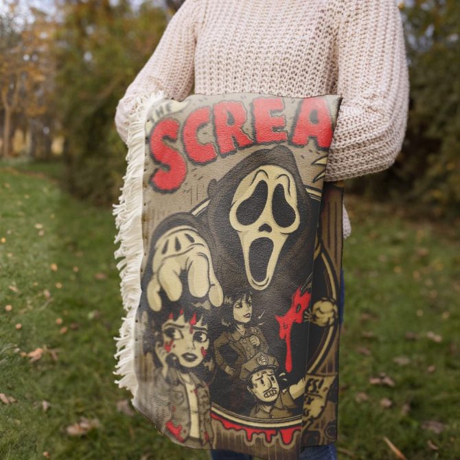 Cozy Horror Movie Throw Blanket - Scream Legacy Design - Perfect Gift For Fans - Image 3