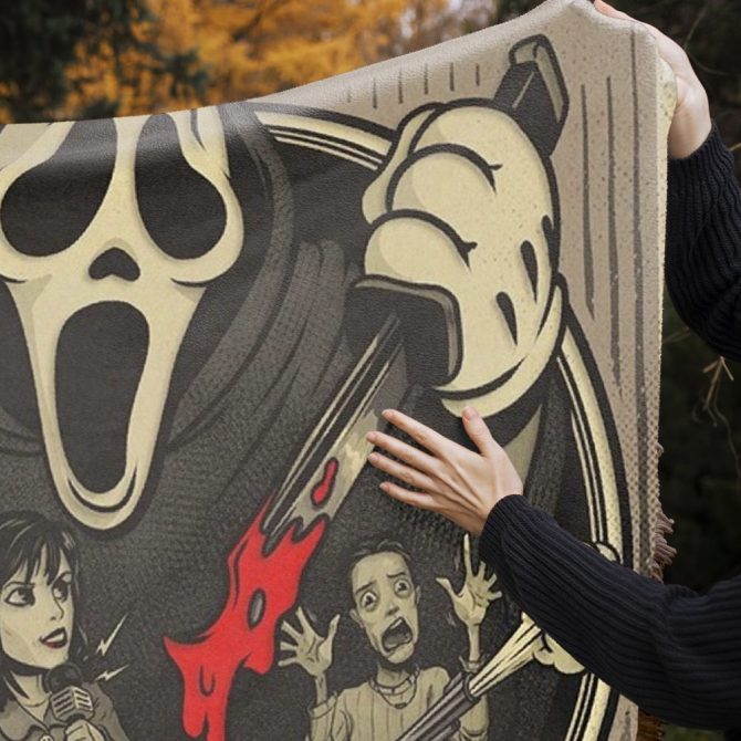 Cozy Horror Movie Throw Blanket - Scream Legacy Design - Perfect Gift For Fans - Image 4