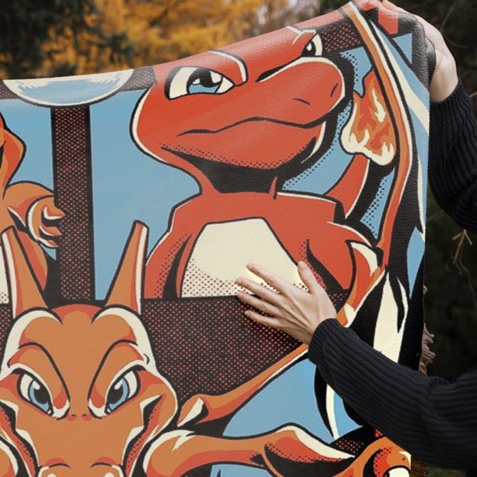 Cozy Charmander Evolution Blanket – Perfect Gift For Pokémon Fans! - Image 3