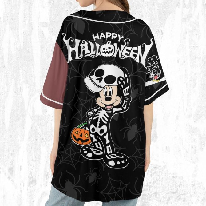Custom Halloween Mickey Mouse Baseball Jersey - Kids/Youth/Adult Personalized Gift - Image 5
