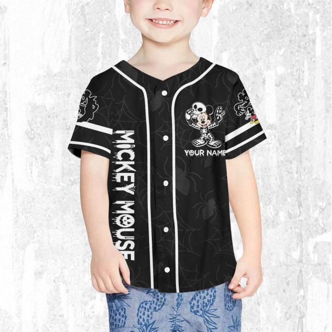 Custom Halloween Mickey Mouse Baseball Jersey - Kids/Youth/Adult Personalized Gift - Image 6