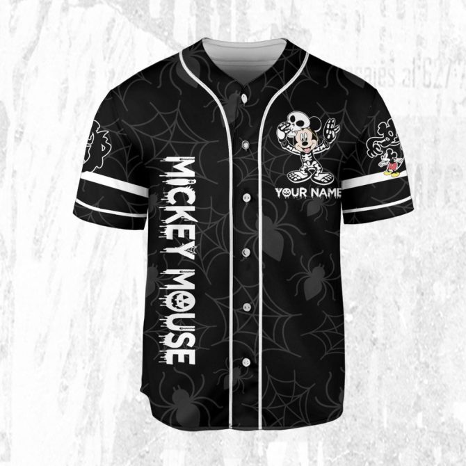 Custom Halloween Mickey Mouse Baseball Jersey - Kids/Youth/Adult Personalized Gift - Image 7