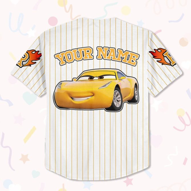 Customizable Kids' Baseball Jersey With Cool Car Design - Perfect For All Ages! - Image 4