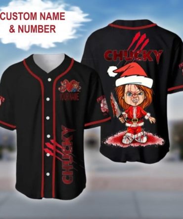 Custom Chucky Baseball Jersey With Your Name & Number - Perfect Holiday Gift!