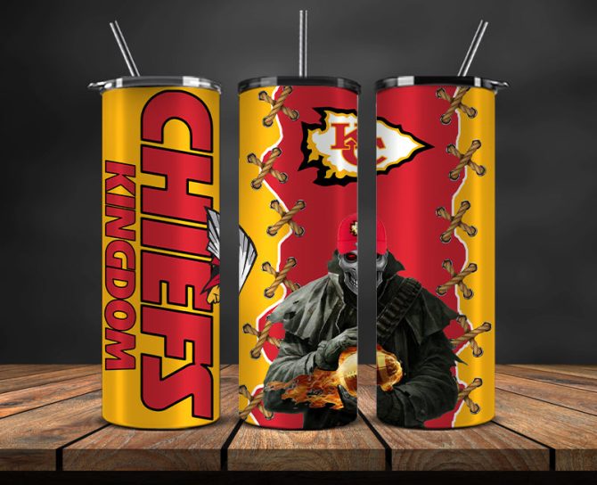 Chiefs Kingdom Tumbler Set - Insulated 20Oz Stainless Steel Cups With Straws For Fans