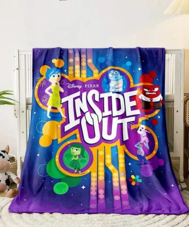 Cozy Inside Out Movie Fleece Blanket – Vibrant Disney Pixar Design For Kids & Fans