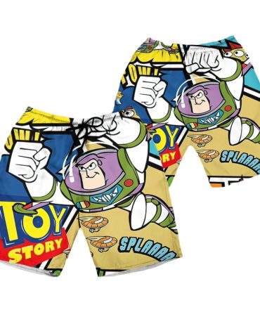 Buzz Lightyear Toy Story Swim Trunks For Kids - Fun Beachwear Shorts
