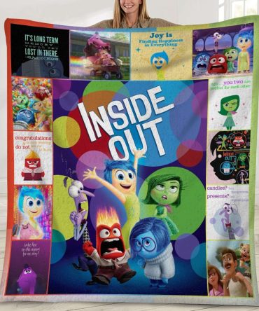 Cozy Inside Out Movie Fleece Blanket - Vibrant Design For Kids & Family