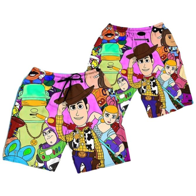 Vibrant Cartoon Character Swim Shorts For Kids – Fun Summer Beachwear