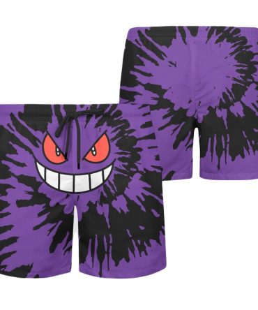 Men'S Purple Graphic Swim Shorts - Bold Smiling Face Design - Quick Dry Beachwear