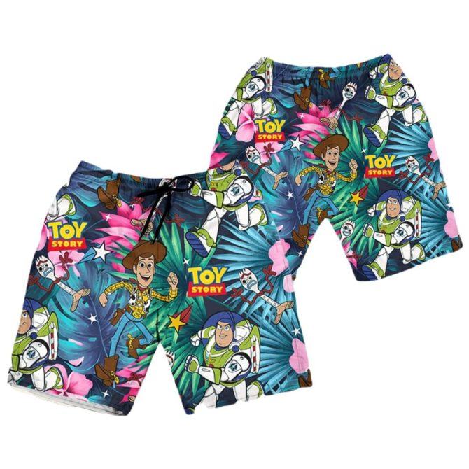 Toy Story Kids' Swim Shorts - Buzz & Woody Adventure Print - Fun Summer Wear