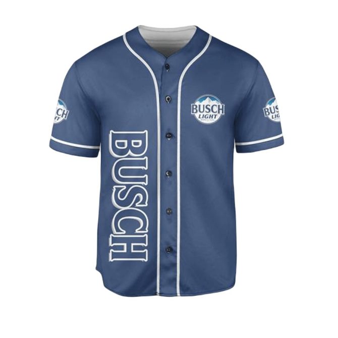 Busch Light Baseball Jersey – Stylish Blue Fan Apparel For Beer Lovers - Image 2