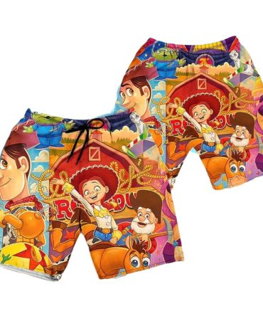 Vibrant Cartoon Print Kids' Swim Shorts - Fun Summer Beachwear