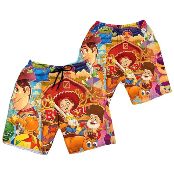 Vibrant Cartoon Print Kids' Swim Shorts - Fun Summer Beachwear