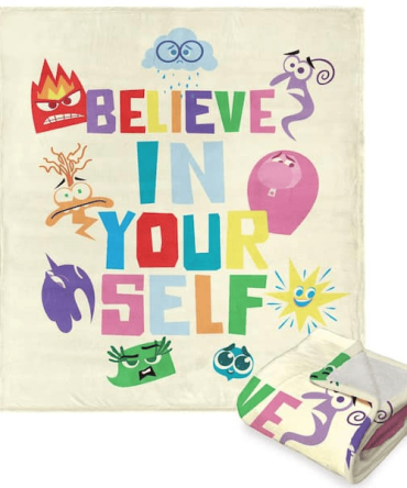 Colorful Inspirational Throw Blanket - Soft, Cozy, 'Believe In Yourself' Design For Kids & Adults