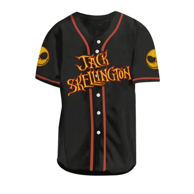 Jack Skellington Baseball Jersey - Stylish Halloween Themed Shirt For Fans – Unisex, Comfortable Fit