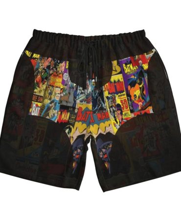 Vintage Batman Comic Shorts - Retro Graphic Swimwear For Superhero Fans