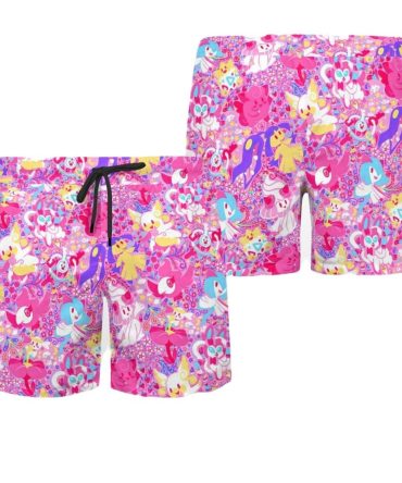 Vibrant Unicorn & Friends Swim Shorts - Fun Cartoon Print Beachwear For Kids