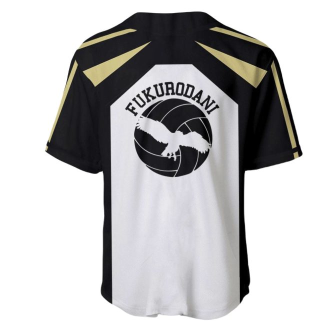 Stylish Fukurodani Volleyball Jersey - Black & White Anime-Inspired Sportswear - Image 3