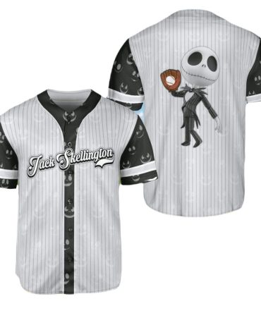 Jack Skellington Baseball Jersey - Spooky Style For Fans , Limited Edition