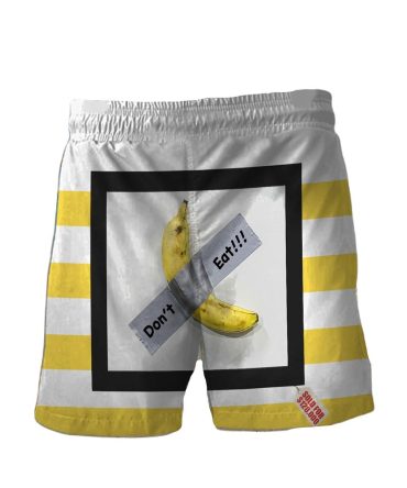 Quirky Banana Print Swim Shorts - Fun & Bold Beachwear For Summer Vibes!