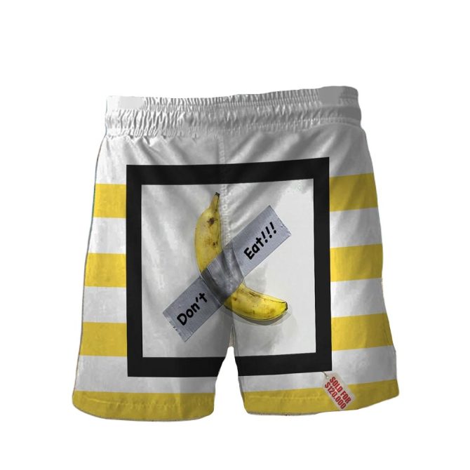 Quirky Banana Print Swim Shorts - Fun & Bold Beachwear For Summer Vibes!