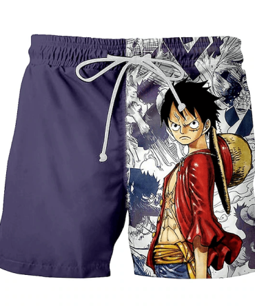 Anime Pirate Swim Trunks - Cool Summer Beachwear For Fans
