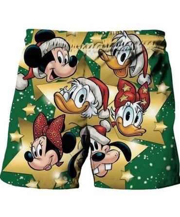 Festive Cartoon Character Holiday Shorts – Unisex Christmas Design