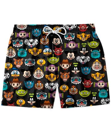 Colorful Cartoon Character Swim Shorts For Kids – Fun Summer Beachwear