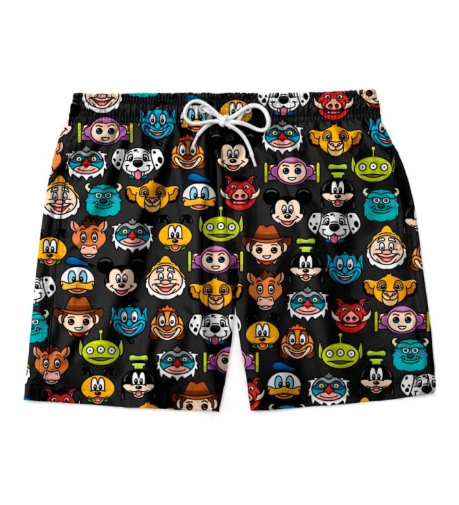 Colorful Cartoon Character Swim Shorts For Kids – Fun Summer Beachwear
