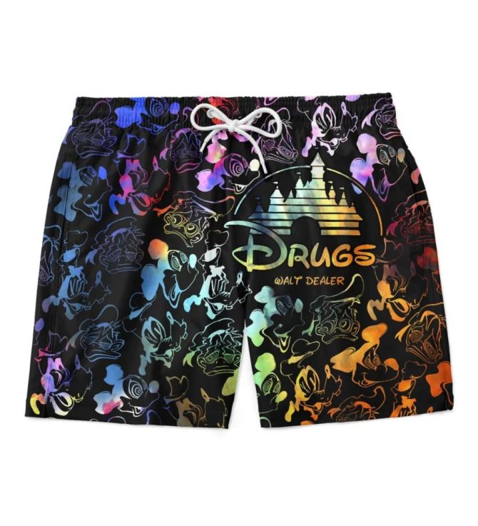 Dn Shorts Walt Dealer Drugs Characters Gradiant Color Shorts Black