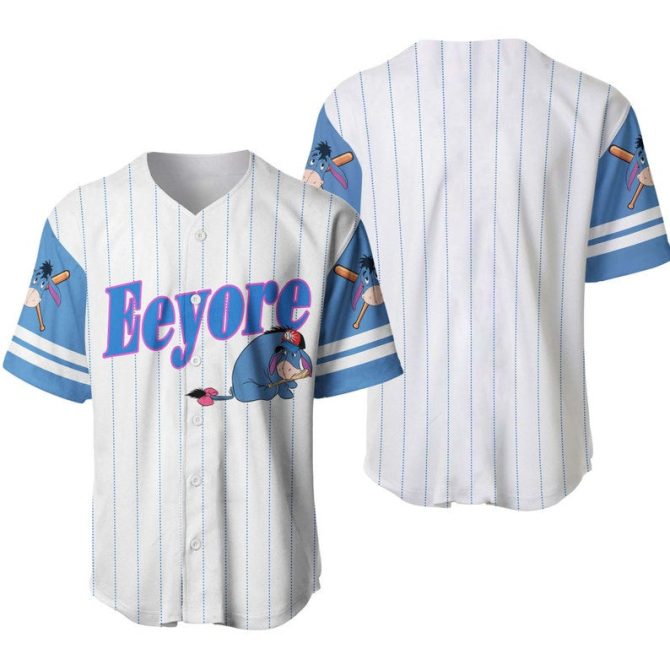 Eeyore Baseball Jersey - Cute Cartoon Style Sports Shirt For Fans