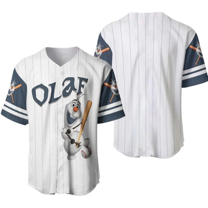 Olaf Baseball Jersey Shirt – Fun Cartoon Sportswear For Fans, Unisex Design