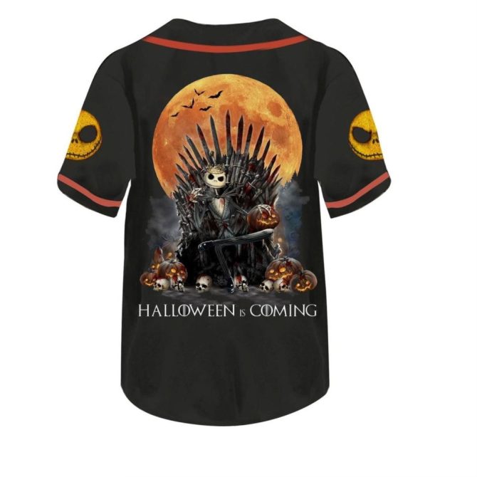 Jack Skellington Baseball Jersey - Stylish Halloween Themed Shirt For Fans – Unisex, Comfortable Fit - Image 2