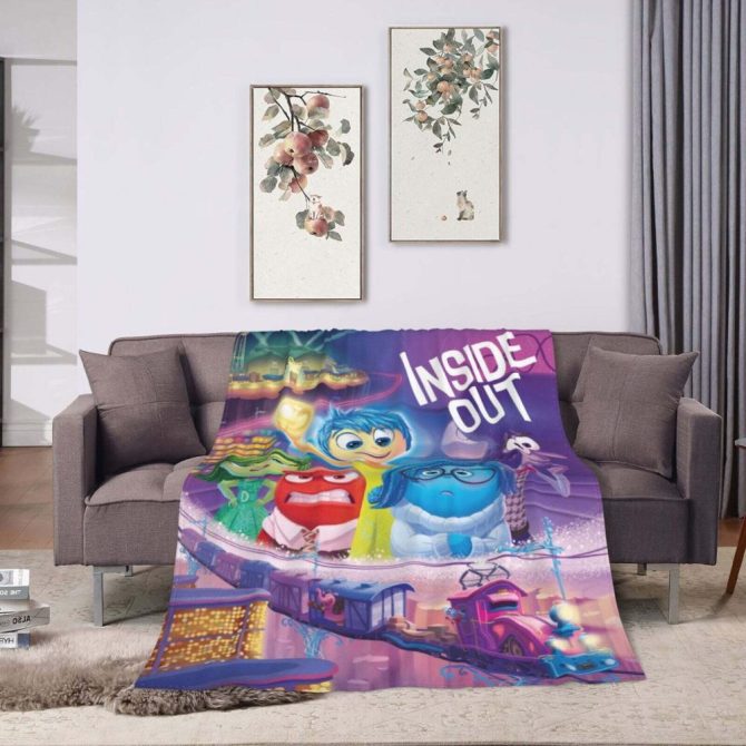 Cozy Inside Out Fleece Blanket - Vibrant Pixar Design For Kids & Fans - Image 2