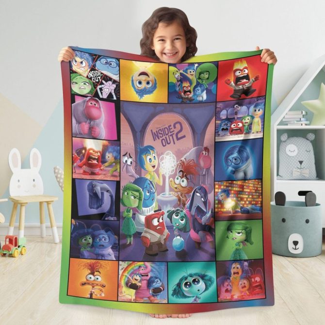 Cozy Inside Out 2 Kids Blanket – Vibrant, Soft & Fun For Bedroom Decor