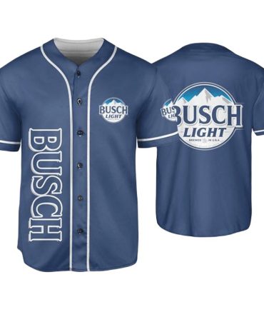 Busch Light Baseball Jersey – Stylish Blue Fan Apparel For Beer Lovers