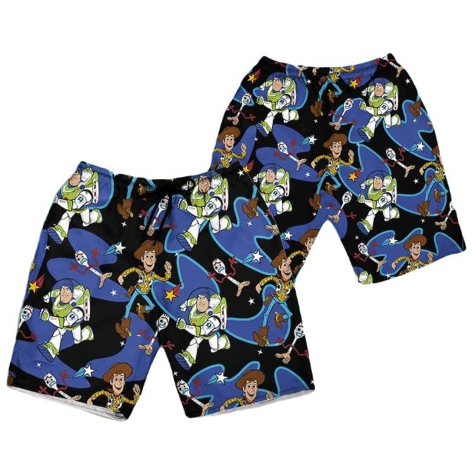 Kids' Toy Story Character Shorts - Fun & Colorful Summer Wear For Boys