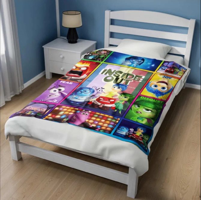 Cozy Disney Inside Out Throw Blanket – Vibrant Emotions Design For Kids & Fans - Image 2
