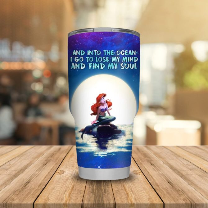 Magical Ocean Mermaid Tumbler - Insulated Travel Mug With Inspirational Quote - Image 5
