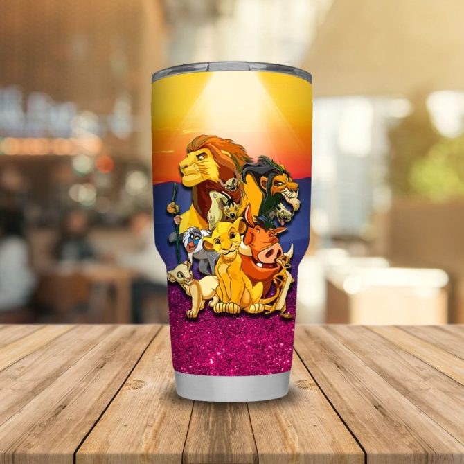 Lion King Fan Tumbler - Just A Girl Who Loves Lion King - Colorful Glitter Design - Image 5