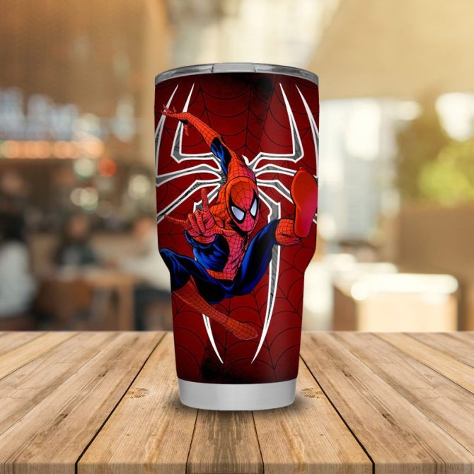 Spider Hero Insulated Tumbler With Lid - 20Oz Stainless Steel Travel Mug For Hot & Cold Drinks - Image 3