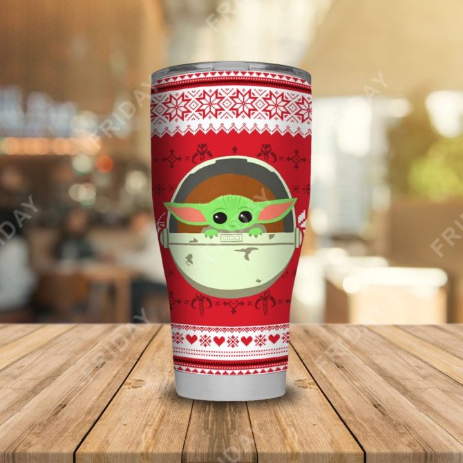 Baby Alien Holiday Tumbler - Insulated Stainless Steel Travel Mug With Lid - Perfect Gift! - Image 3