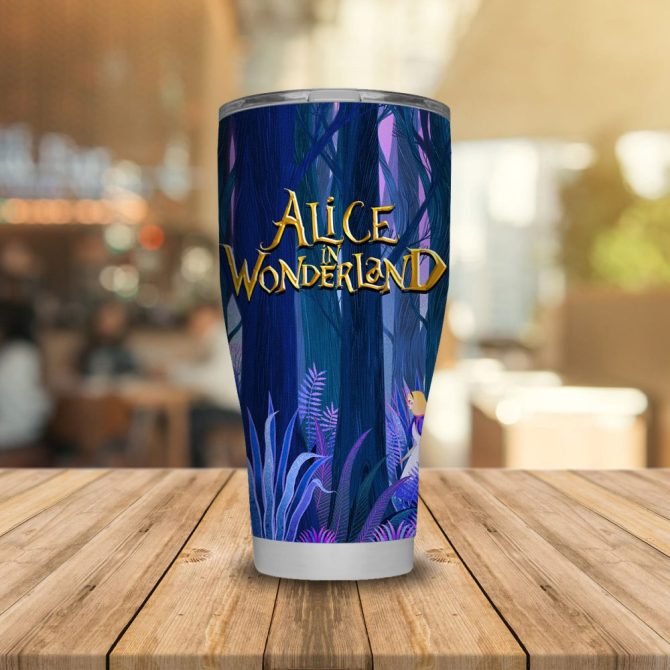 Enchanting Alice In Wonderland Tumbler - Insulated Travel Mug With Lid, 20Oz - Image 5