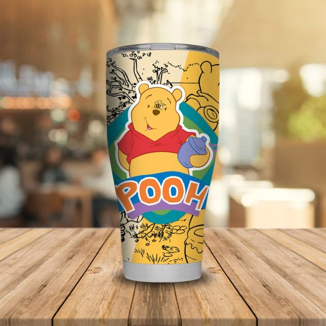 Charming Winnie The Pooh Travel Tumbler – Insulated, Bpa-Free, 20Oz Mug For Hot/Cold Drinks